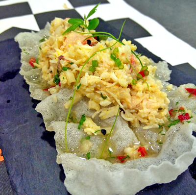 Una de las tapas servidas durante la ruta Una de las tapas servidas durante la ruta