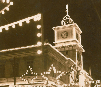 Alumeado de Nadal no Concello (1950 15 Anos)