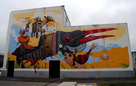 El mural de Dulk en el Fórum El mural de Dulk en el Fórum