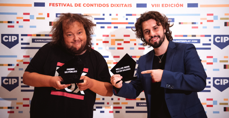 Pedro Brandariz e Javier Seoane cos premios de Mataría Pedro Brandariz e Javier Seoane cos premios de Mataría